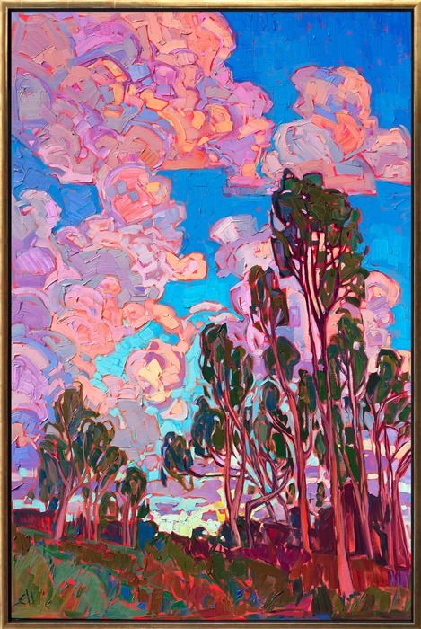 Sunset Clouds - Contemporary Impressionism Paintings by Erin Hanson Multi Panel Paintings, American Impressionism, Erin Hanson, Contemporary Impressionism, Modern Impressionism, Sunset Clouds, Impressionism Painting, Impressionism Art, Cloud Painting