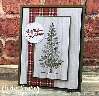 Lovely As A Tree Stampin Up Cards, Plaid Cards, Lovely As A Tree, Stamped Christmas Cards, Winter Woods, Simple Christmas Cards, Homemade Christmas Cards, Stampin Up Christmas Cards, Christmas Tree Cards