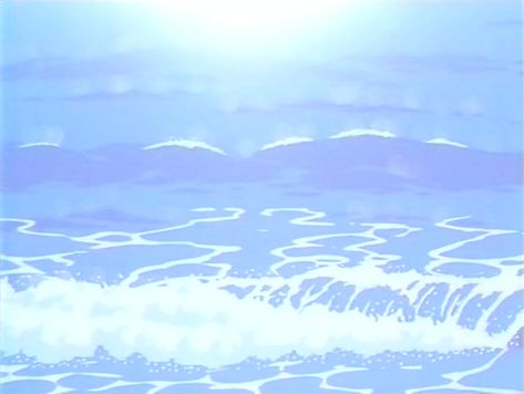 Wavy Aesthetic, Ocean Gif, Waving Gif, Summer Gif, Anime Summer, Water Aesthetic, Light Blue Aesthetic, Blue Anime, Anime Gifs