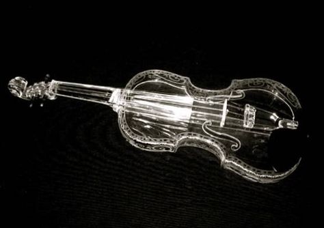 Glass violin Glass Instruments, Glass Violin, Violin Close Up, Easy Website Builder, Golden Violin, Engraved Violin, Cool Violins, Violin Art, Musical Instruments