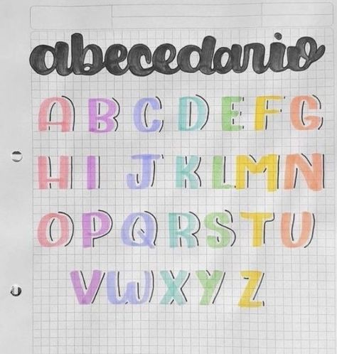 Fonts For Projects Heading, Bulletboard Ideas, Aesthetic Handwriting, Bullet Journal Hand Lettering, Hand Lettering Alphabet Fonts, Alfabet Font, Mind Map Design, Lettering Styles Alphabet, Bullet Journal Font