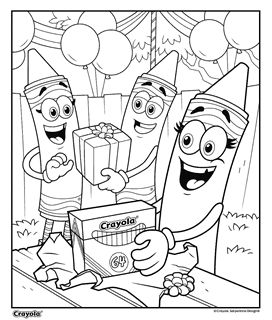 Crayons Pictures, Gift Coloring Page, Crayon Coloring, New Coloring Pages, Crayola Coloring Pages, Good Day Sunshine, Color Crayons, Pet Bunny, Disney Crafts