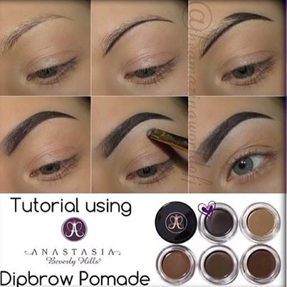 eyebrows Anastasia Dip Brow, Eyebrow Shading, Make Up Mata, Brow Filler, Plucking Eyebrows, Tweezing Eyebrows, Brow Tutorial, Dip Brow, Eyebrow Makeup Tips