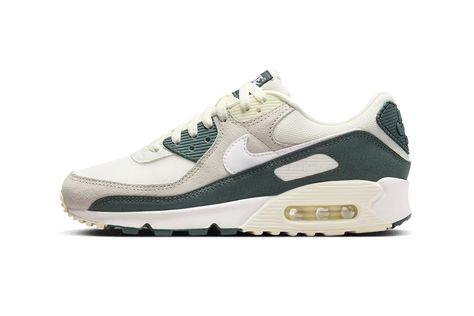 Nike Air Max 90 in "Vintage Green" FZ5163-133 | Hypebeast Air Max 90 Women Outfit, Air Max 90 Green, 90 Women, Nike Air Max 90 Women, Nike Images, Sneaker Bar, Air Max 90 Women, Air Max Day, 2023 Color