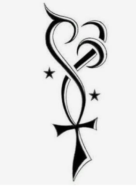 One Love Tattoos, Loyalty Tattoos For Women, Partner Tattoos Couples Love, Loyalty Symbols, Loyalty Tattoo Designs, Large Tattoo Designs, Celtic Tattoo For Women, Loyalty Tattoo, Ankh Tattoo