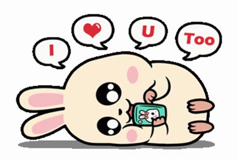 Love ILove You GIF - Love ILoveYou Happy - Discover & Share GIFs Stickers Couple, Rabbit Couple, Hugs And Kisses Quotes, Love Cartoon Couple, I Love You Gif, Tom Y Jerry, Love You Gif, Cute Bear Drawings, Cute Cartoon Images