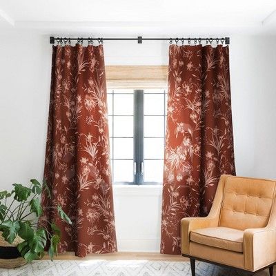 Read reviews and buy Gabriela Fuente Holiday Floral Single Panel Blackout Window Curtain - Deny Designs at Target. Choose from contactless Same Day Delivery, Drive Up and more. Western Dining Room, Rust Curtains, Curtains Rods, Dark Brown Furniture, Brown Curtains, Dark Curtains, Dining Room Curtains, Room Mom, Boho Curtains