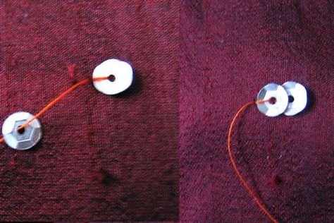 Picture of Simple Overlap Stitch How To Sew Sequins, Sew Sequins, Sewing Sequins, Drag Inspiration, French Embroidery, Bead Stopper, Start Sewing, Hand Sewing Projects, Picture Tutorial