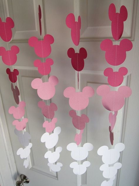 Pink Mouse Style Garland Strand, Birthday Party Decorations, ... | Festa infantil da minnie, Festa minnie, Decoracao festa minie Γενέθλια Mickey Mouse, Twodles Birthday, Minnie Mouse Birthday Party Decorations, Idee Babyshower, Minnie Mouse 1st Birthday, Minnie Mouse Baby Shower, Minnie Birthday Party, Minnie Mouse Theme, Baby Rosa