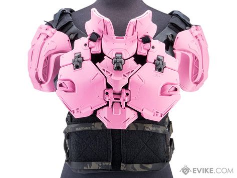 Pink Combat Outfit, Pink Tactical Outfit, Pink Tactical Gear, Armor Vest Tactical, Airsofting Outfit, Airsofting Outfit Black, Armor Vest, Pink Halo, Tactical Armor