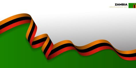 Zambia Independence Day, Zambia Flag, Independence Day Background, Day Background, Yellow Ribbon, Black And Yellow, Zambia, Green Background, Green Backgrounds