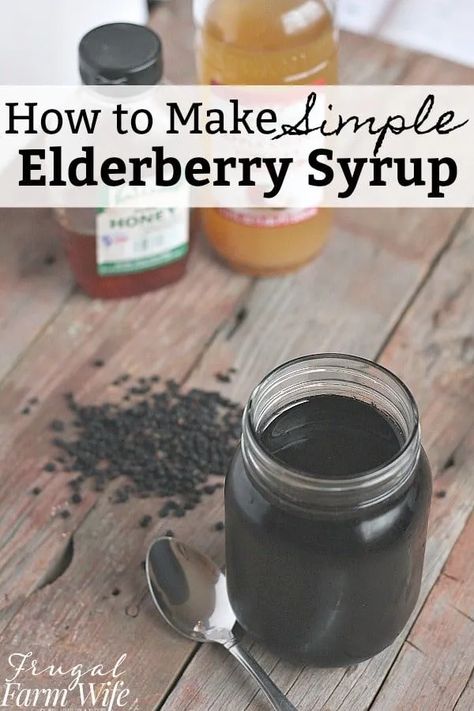 How To Make Elderberry Syrup | Frugal Farm Wife Make Elderberry Syrup, Drinking Apple Cider Vinegar, Remedies For Sickness, Natural Remedy For Cough, Apple Cider Vinegar Remedies, Elderberry Syrup Recipe, Homemade Elderberry, Natural Remedies For Cough, Cold Sore Remedies