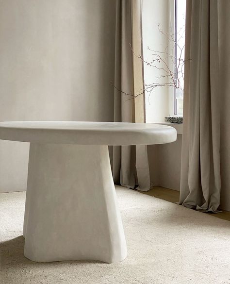 DEGLAN⁠, Pebble Dining Table 1, 2022 ⁠ Wood, lime plaster ⁠ H. 200 x W. 90 x D. 75cm ⁠ ⁠ Crafted with meticulous attention to detail, DEGLAN’s pieces begin with a sturdy wooden base as the foundation. Incorporating elements of wood and lime plaster, they push the boundaries of conventional design, resulting in a collection that is as visually stunning as it is innovative.⁠ ⁠ For information on this piece and commissioning works from DEGLAN Studios DM or email the gallery: info@charlesburnand.... Plaster Table, Lime Plaster, Conventional Design, Wooden Base, The Foundation, The Gallery, Attention To Detail, Boundaries, Foundation