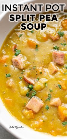 Split Pea Soup Pressure Cooker, Yellow Split Pea Instant Pot, Pressure Cooker Split Pea Soup With Ham, Insta Pot Split Pea Soup Recipes, Split Pea And Ham Soup Pressure Cooker, Ham And Pea Soup Instant Pot, Instapot Split Pea Soup With Ham, Instant Pot Yellow Split Pea Soup, Rusty Can Ideas