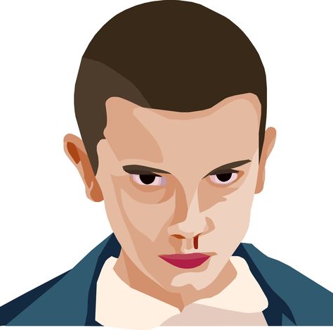 Vector art work of Eleven/11 from Stranger Things. 11 From Stranger Things, El Stranger Things, Vector Portraits, Eleven 11, Stranger Things Art, Vector Portrait, Moon Art, Art Quilts, Stranger Things