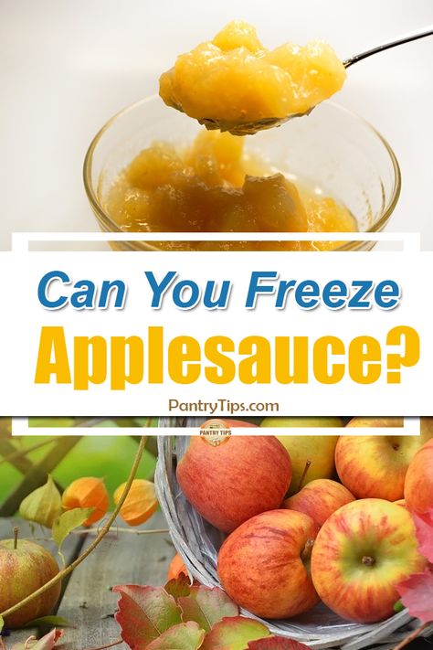 Freezing Applesauce Recipes, How To Freeze Applesauce, Freezing Applesauce, Freezer Applesauce, Frozen Applesauce, Can You Freeze Apples, How To Store Apples, Canned Applesauce, Leftover Apples