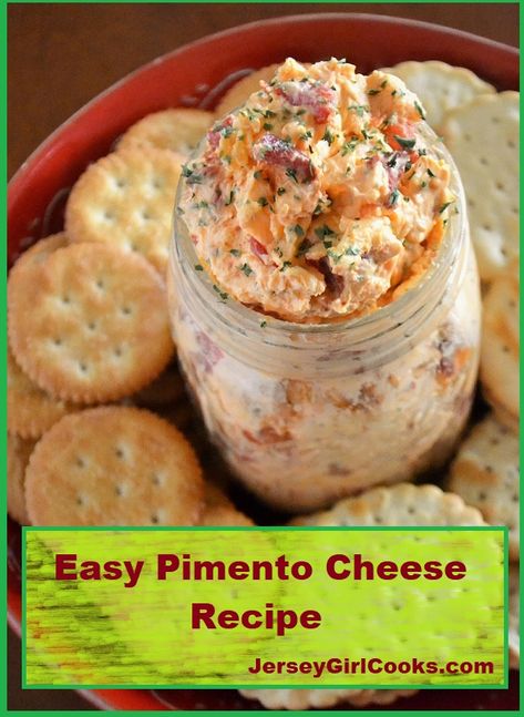 Easy Pimento Cheese Recipe - Jersey Girl Cooks Easy Pimento Cheese Recipe, Easy Pimento Cheese, Pimento Cheese Recipe Easy, Gouda Recipe, Pimento Cheese Recipe, Compound Butters, Pimento Cheese Spread, Dips Recipes, Dairy Recipes