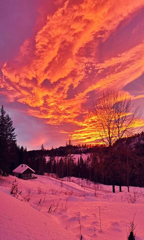 Winter Wonderland Wallpaper, Beautiful Winter Pictures, Paradise Pictures, Winter Sunset, Winter Scenery, Sunset Landscape, Sunset Wallpaper, Beautiful Places Nature, Winter Pictures