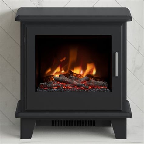 Broseley Southgate Electric Stove - Black - Hotprice.co.uk Electric Stove Fireplace, Free Standing Electric Fireplace, Electric Log Burner, Flame Picture, Inset Stoves, Stove Black, Freestanding Stove, Flame Pattern, Fire Surround