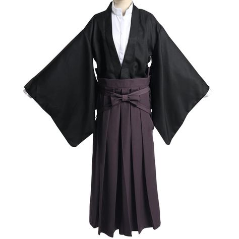 PRICES MAY VARY. -!!!Please Use The Size Chart Image on the Left. Do not use Amazon's "Size Chart" link.!!!! -Features:This is a set of kendo clothing. The comfortable design and various sizes variations enable you to pick the perfect Fashion Mens traditional samurai kimono that will feel extremely comfortable while wearing. -Material: 100% Polyester Fabric. soft and comfortable to wear -Package Includes: Top, Hakama Pants -CLEANING - Take good care of your new Kendo costume ! recommended to be Kimono For Men Traditional, Hakama Men Traditional, Ancient Japanese Clothing Male, Meiji Era Fashion Men, Samurai Cosplay Men, Taisho Era Fashion Men, Japanese Clothing Traditional, Japanese Traditional Clothing Men, Modern Samurai Fashion