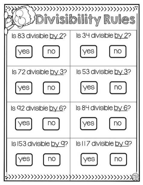 Divisibility Rules Practice Activities and Worksheets for 4th grade math and 5th grade math Multiplication Rules Anchor Chart, Divisibility Rules Activities, Divisibility Rules Worksheet, Venn Diagram Worksheet, Divisibility Rules, 6th Grade Worksheets, Spiral Math, Number Theory, Math 5