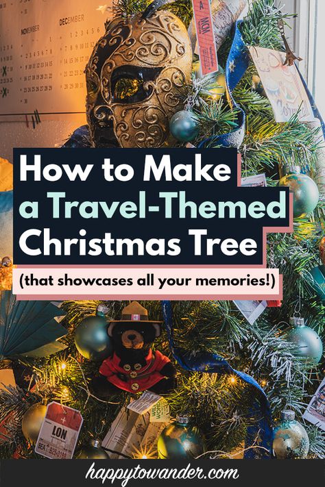 How to Make the PERFECT Travel Themed Christmas Tree! [2023] Themed Christmas Tree Ideas 2023, Travel Christmas Tree, Christmas Tree 2023, Diy Tree Topper, Themed Christmas Tree, Apt Decor, Map Ornaments, Travel Tree, Travel Christmas