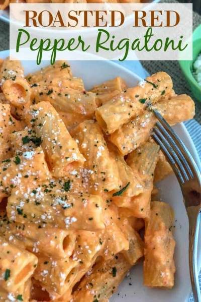 Roasted Red Pepper Rigatoni, Red Pepper Rigatoni, Salad Pasta, Roasted Red Pepper, Läcker Mat, Think Food, Rigatoni, Top Recipes, Roasted Red Peppers