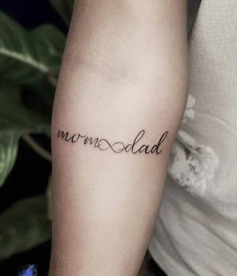 Tattoo Design For Parents, Meaningful Parent Tattoos, Parents Related Tattoo, Parents In Heaven Tattoo, Father And Mother Tattoo Ideas, Tattoo Ideas About Parents, Tattoo Mother And Father, Love Mom And Dad Tattoo, Tattoo For Your Parents