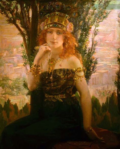 Helen of Troy is remembered in Greek mythology as the most beautiful woman in the world. Oil painting by Gaston Bussière from 1895. (Vassil / CC0) Helen Of Troy, Pre Raphaelite Art, John Everett Millais, Pre Raphaelite, Images Vintage, Arte Popular, Ancient Greece, Art Movement, Wikimedia Commons