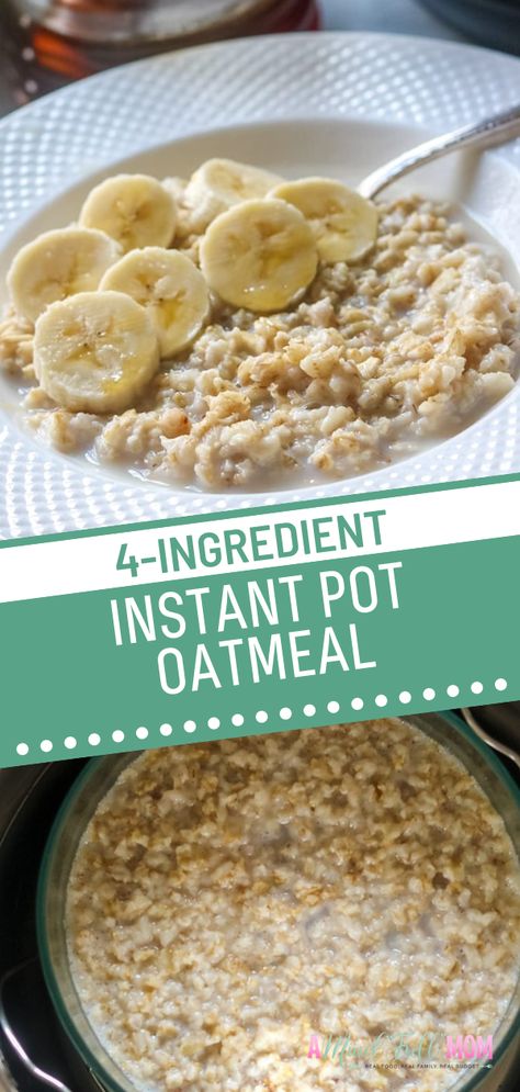 Instant Pot Oatmeal is a quick and easy breakfast idea perfect for the family! It can be prepared the night before in your pressure cooker so it’s ready when you wake up! Load up with your favorite fruit toppings or syrup of your choice! Instant Pot Oatmeal, Steel Cut Oatmeal Recipes, Steel Cut Oats Recipe, Vegetarian Gluten Free, Steel Cut Oatmeal, Instant Oatmeal, Steel Cut Oats, Instant Pot Dinner Recipes, Instapot Recipes