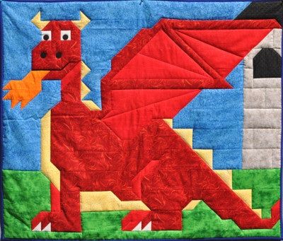 Dragon Quilts, Fairytale Dragon, Elephant Quilts Pattern, Welsh Quilts, Dragon Quilt, Quilt Board, Dragon Ideas, Elephant Quilt, Quilted Placemats