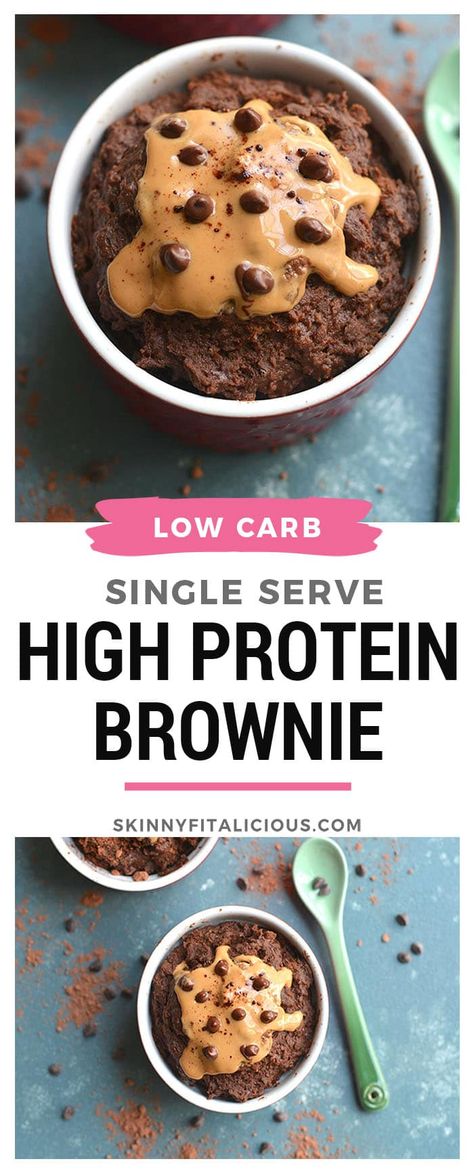 Microwave Brownie Recipe, Mug Cake Low Carb, Microwave Brownie, Protein Brownie, Low Calorie Low Carb, Protein Mug Cakes, Low Calorie Protein, Protein Baking, Counting Macros