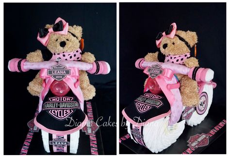 Harley Davidson Inspired Diaper Motorcycle www.facebook.com/DiaperCakesbyDiana Harley Davidson Gender Reveal Ideas, Harley Davidson Gender Reveal, Motorcycle Gender Reveal Ideas, Harley Davidson Baby Shower Ideas, Motorcycle Gender Reveal, Harley Davidson Party Theme, Harley Davidson Baby Shower, Baby Shower Motorcycle, Motorcycle Diaper Cake