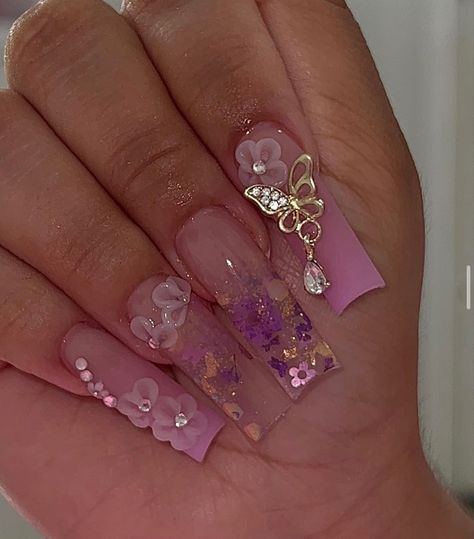 Rapunzel Nails, Acrylic Nail Designs Classy, Quinceanera Nails, Purple Acrylic Nails, Long Acrylic Nail Designs, Ombre Nail Designs, Long Acrylic Nails Coffin, Acrylic Nails Coffin Pink, Unique Acrylic Nails