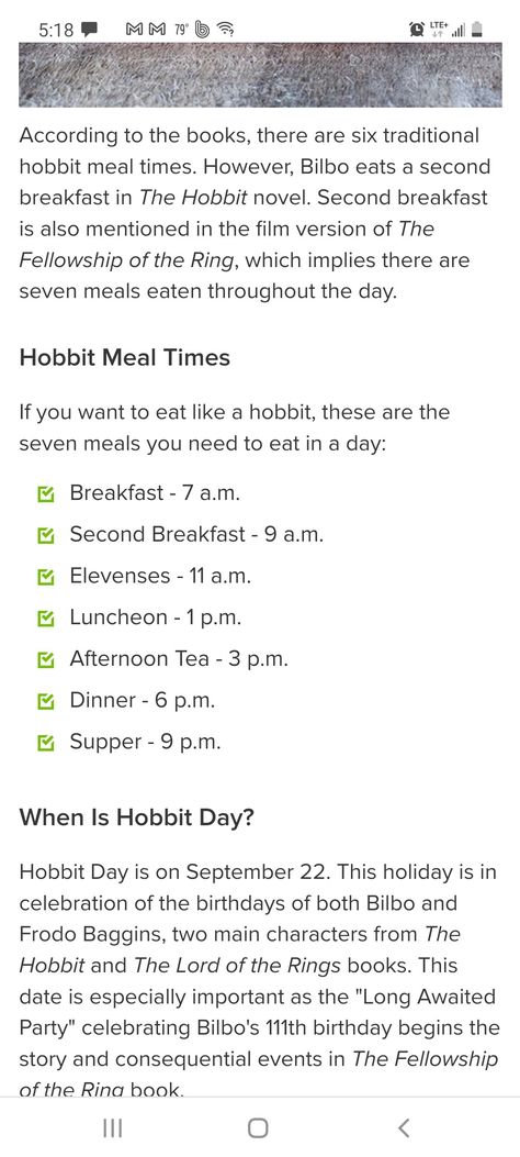 Hobbit Food Schedule, Hobbit Meal Schedule, Hobbit Meals, Hobbit Food, Bean Chips, Meal Schedule, Second Breakfast, Fellowship Of The Ring, Meal Time