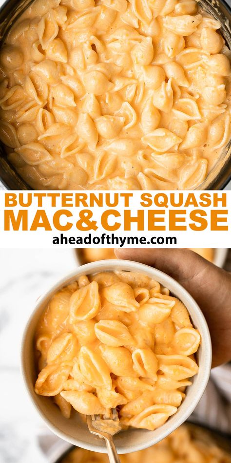 Butternut Squash Mac and Cheese Butternut Squash Mac Cheese, Squash Butternut, Squash Mac And Cheese, Shell Pasta, Butternut Squash Mac, Butternut Squash Mac And Cheese, Classic Mac And Cheese, Butternut Squash Puree, Squash Puree