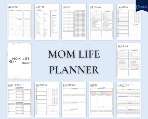 Mom Life Planner, Digital Household Planner, Mom Planner for Family Organizing, Grocery List, to Do List Productivity Planner onplanners #studentplannerorganization #planneridea🍞 Student Planner Organization, House Owner, Physical Planner, Mom Planner, Household Planner, Perfect Planner, Todo List, Family Organizer, Planner Digital