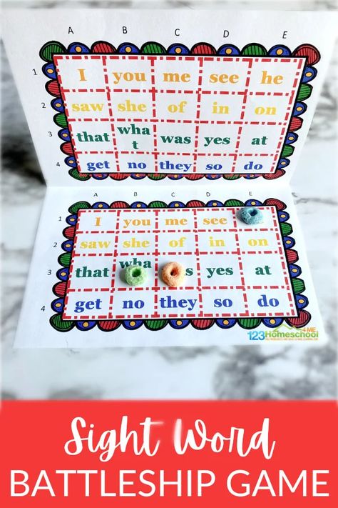 Sight Word Games For Kindergarten, Word Games For Kindergarten, Learning To Read Games, Free Sight Word Games, Games For Kindergarten, Sight Word Activity, Kindergarten Sight Words, Sight Word Readers, Preschool Sight Words