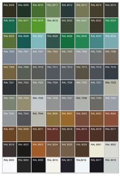 RAL Colour Chart - TheClassicHouse - the classic bathroom and kitchen specialist Ral 7032 Pebble Grey, Ral7044 Door, Ral 7002 Olive Grey, Ral Colour Chart, Ral Code, Classic Bathroom, Rustic Colors, Ral Colours, Kitchen Cupboards