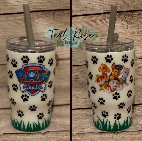 Paw Patrol Tumbler Cup, Exopy Tumblers, Kids Tumbler Ideas, Paw Patrol Cup, Paw Patrol Tumbler, Paw Patrol Cups, Personalized Kids Cups, Glitter Things, Kids Tumblers