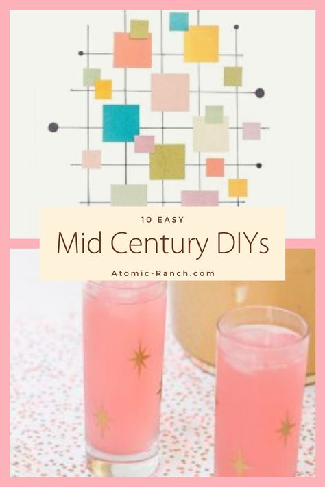 Mid Century Wall Decor Ideas, Diy Mid Century Wall Art, Mid Century Art Diy, Mid Century Modern Kitchen Decor Ideas, Mid Century Modern Kitchen Art, Mid Century Art Print, Atomic Model Project, Mid Century Diy Projects, Atomic Model Project Ideas