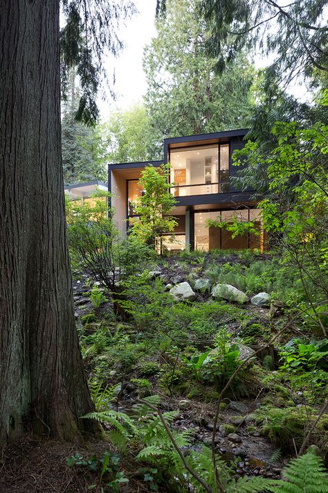 Post And Beam House, Beam House, Vancouver House, Creek House, Beam Structure, West Vancouver, Timber Structure, Interiors Dream, Architectural Photography