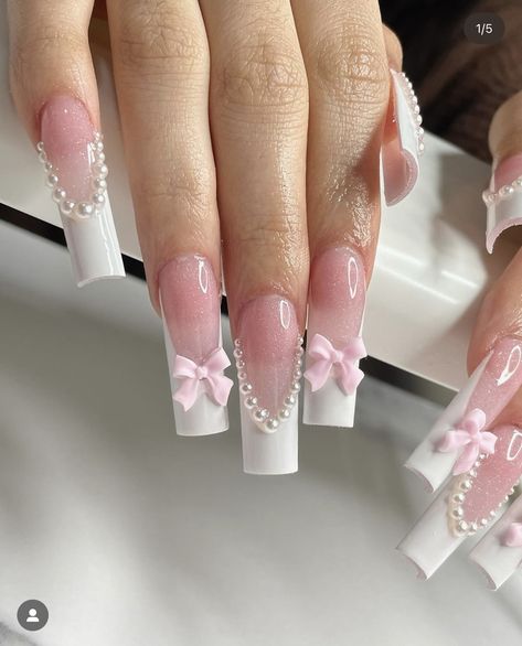 Girly Acrylic Nails, Really Cute Nails, Unique Acrylic Nails, Nail Swag, Pink Acrylic Nails, Nail Accessories, Long Acrylic Nails, Nail Kit, Cute Acrylic Nails