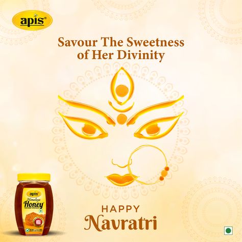 May the blessings of Goddess Durga inspire us to make healthy choices this Navratri and beyond. Apis wishes you a Happy Navratri! #ApisIndia #HappyNavratri #GoddessDurga #ApisHoney #HealthyLiving #Navratri #India #Festival #HealthyLifestyle Chetra Navratri, India Festival, Goddess Durga, Happy Navratri, Durga Goddess, Healthy Choices, Honey, India, Festival