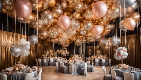 Quantcast Ceiling Balloon Garland, Ceiling Balloon Decorations, Balloon Ceiling Decorations, Balloon Decoration Ideas, Hanging Balloons, Balloon Chandelier, Balloon Ceiling, Holiday Balloons, Balloon Drop