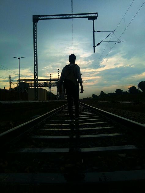 Railway Tracks Photography, Railway Track Background, Railway Photoshoot, Track Photography, Train Tracks Photography, Photography Assignments, Railway Track, Inspiration Portrait, Wing Tattoo