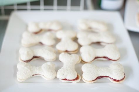 Pin for Later: A Surgery Party That Breaks the Mold Bone Macarons Jessica turned this classic French pastry into a surgery-themed treat.  Source: Jessica Bender Photography Surgery Party, Halloween Snacks, French Pastries, In A Car, In The Car, Paw Patrol, Baked Goods, A Car, Birthday Party Themes