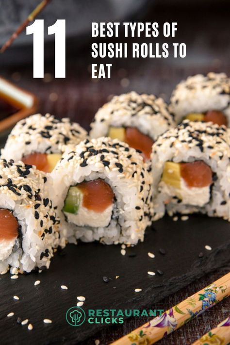 In this culinary journey, we set out to investigate the most well-liked sushi rolls, which are said to elevate your palate to new levels of delight. This guide serves as your entryway to the iconic and delicious rolls that have swept the sushi scene, whether you’re a seasoned sushi enthusiast or someone new to the world of raw fish and rice. The world of sushi is as diverse as it comes, ranging from traditional California rolls to avant-garde creations. Sushi Combinations, Sushi Filling Ideas, Sushi Roll Menu, Dragon Roll Sushi, Best Sushi Rolls, Types Of Sushi Rolls, Different Types Of Sushi, Fish And Rice, Sushi Guide