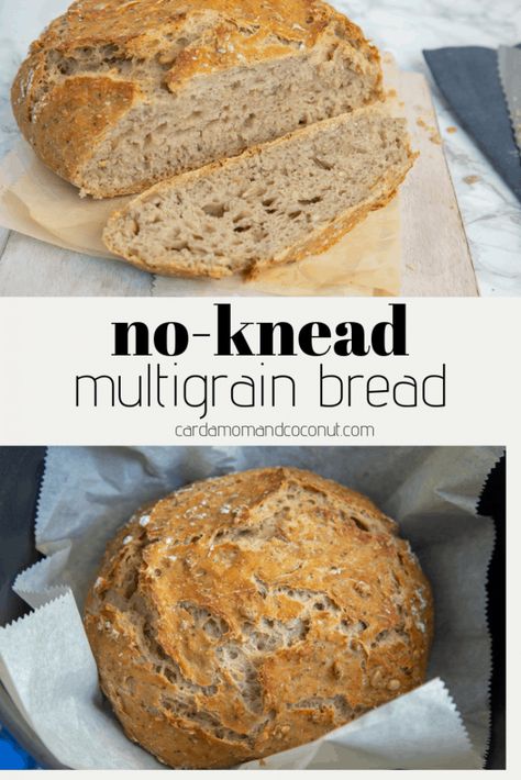 No Knead Multigrain Bread Recipe, Multigrain Sandwich Bread, Multigrain Bread Recipe, Multi Grain Bread, Sandwich Loaf, Multigrain Bread, Dutch Oven Bread, Healthy Bread Recipes, Sandwich Bread Recipes