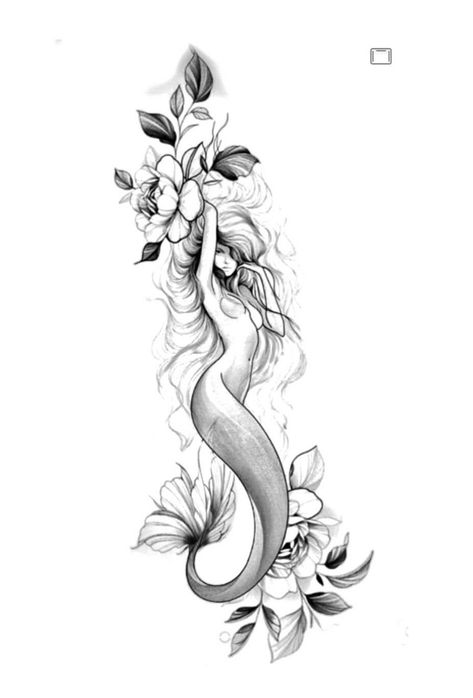 Mermaid Sleeve Tattoos, Feminine Back Tattoos, Pisces Tattoo Designs, Siren Tattoo, Think Tattoo, Mermaid Tattoo Designs, Flores Tattoo, Dragon Tattoo For Women, Taurus Tattoos